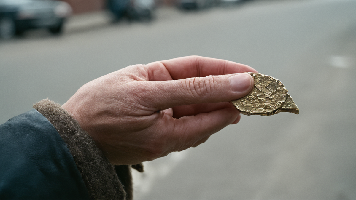 Main d'un résident posée sur l'encolure d'un petit cheval.