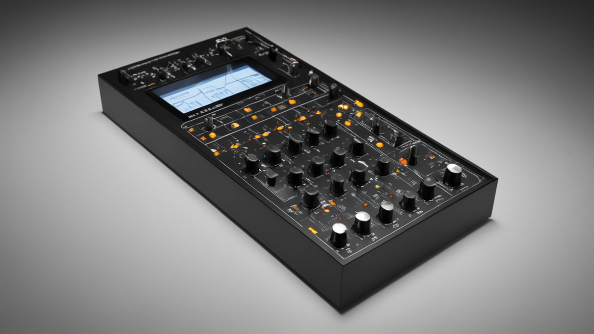 Audioguide et plan tactile en relief sur une table de médiation.