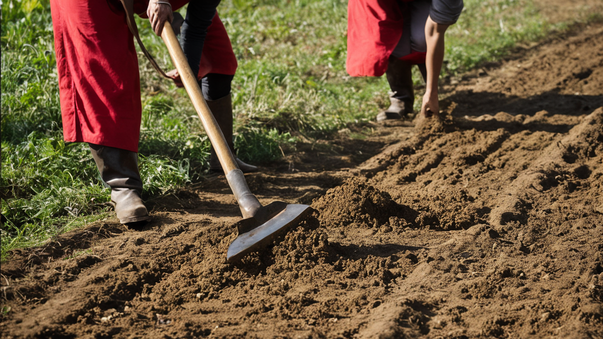 Parcelle cultivée collectivement par des femmes dans un paysage rural nigérian.