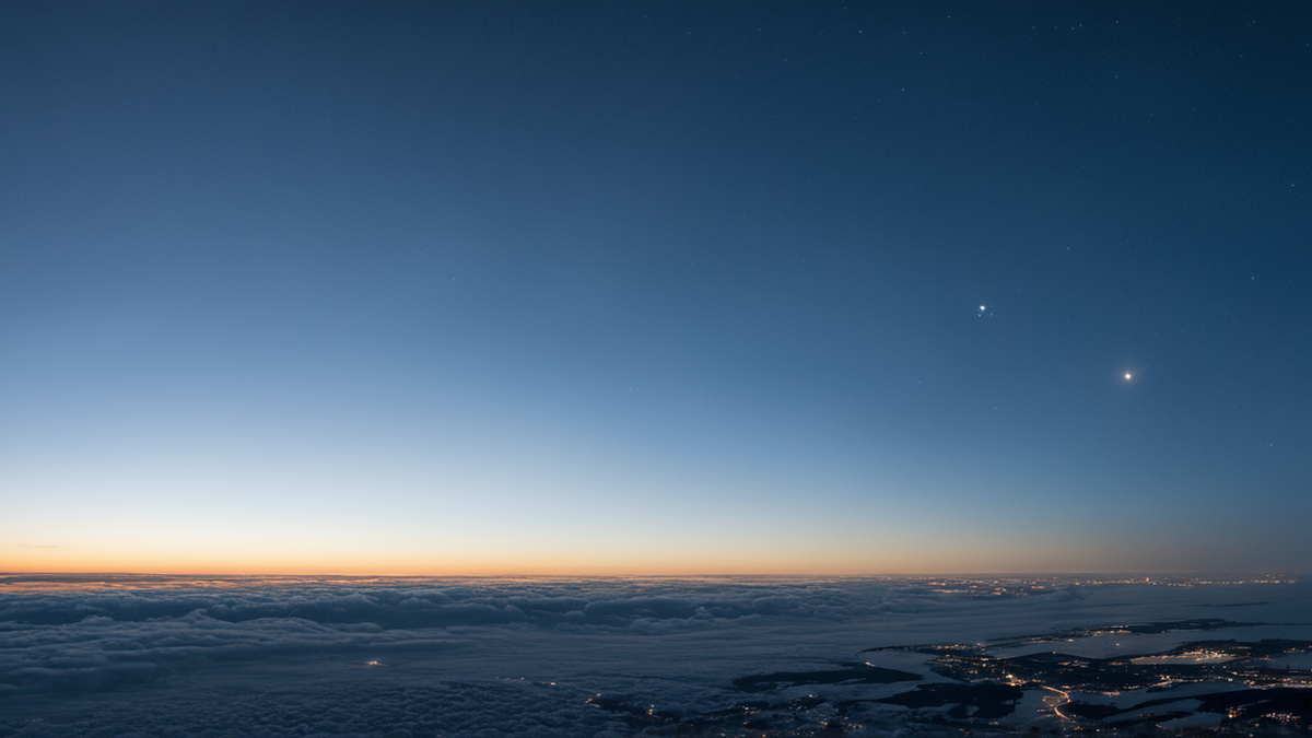 Observation du ciel au crépuscule avec repères simples, horizon nord dégagé.
