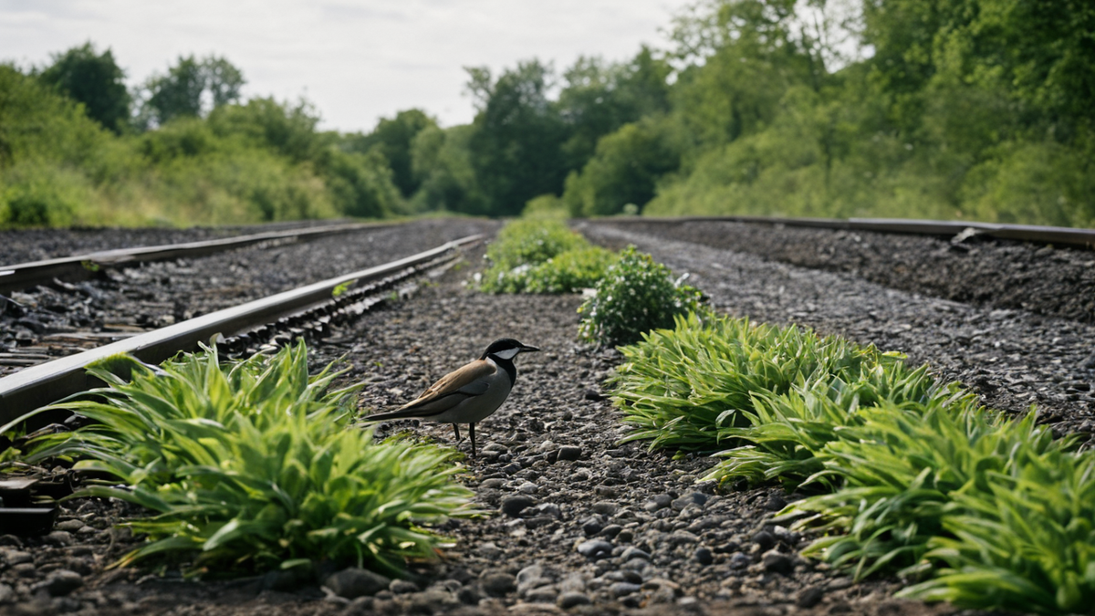 Petite haie bocagère avec présence discrète d’oiseaux dans le feuillage.