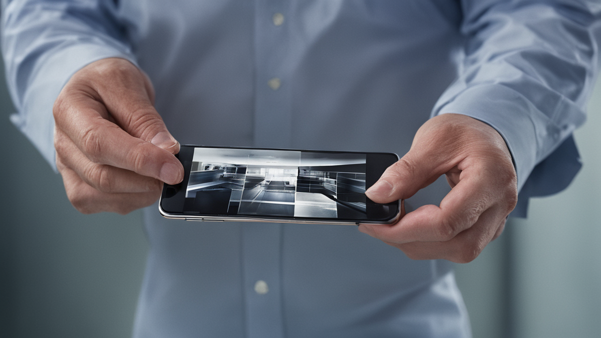 Smartphone affichant une page ouverte après scan d’un QR code