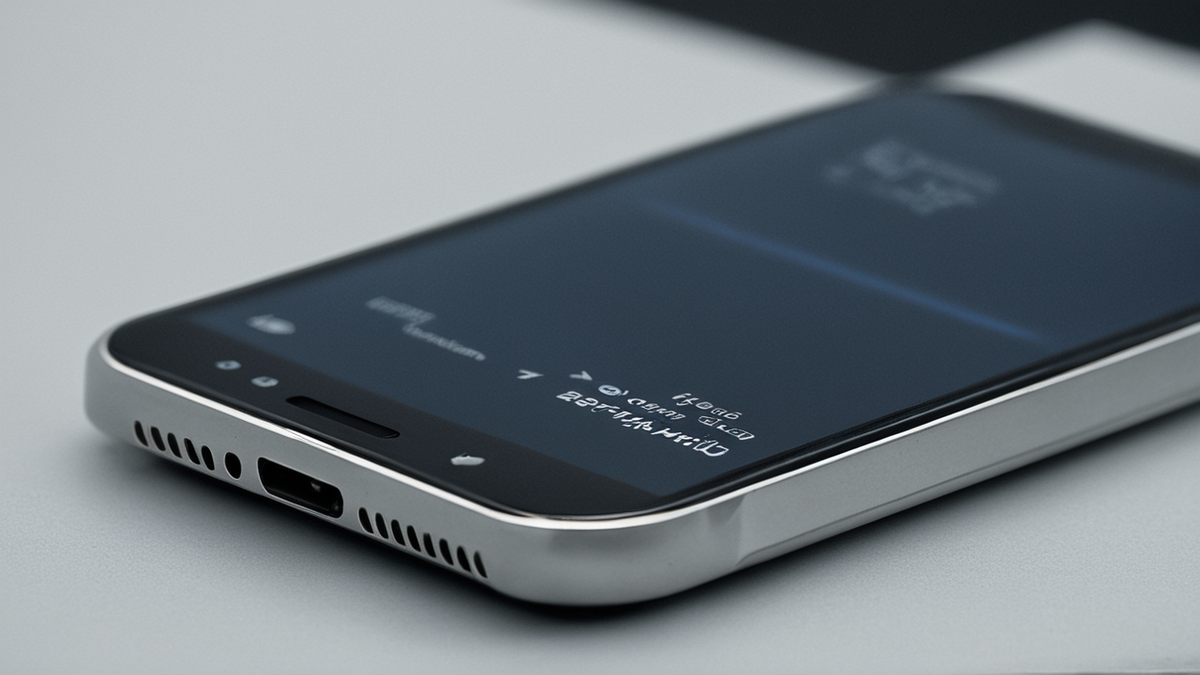 Téléphone et batterie de remplacement posés à côté d’un outil SIM