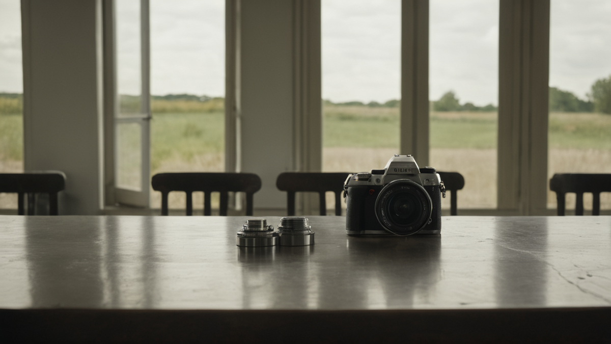 Petit appareil réparé sur une table, avec outils et coupelle de vis à côté.