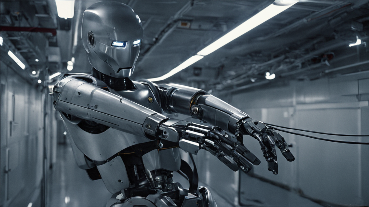 Station de charge et accessoires d’entretien d’un robot domestique, en gros plan.