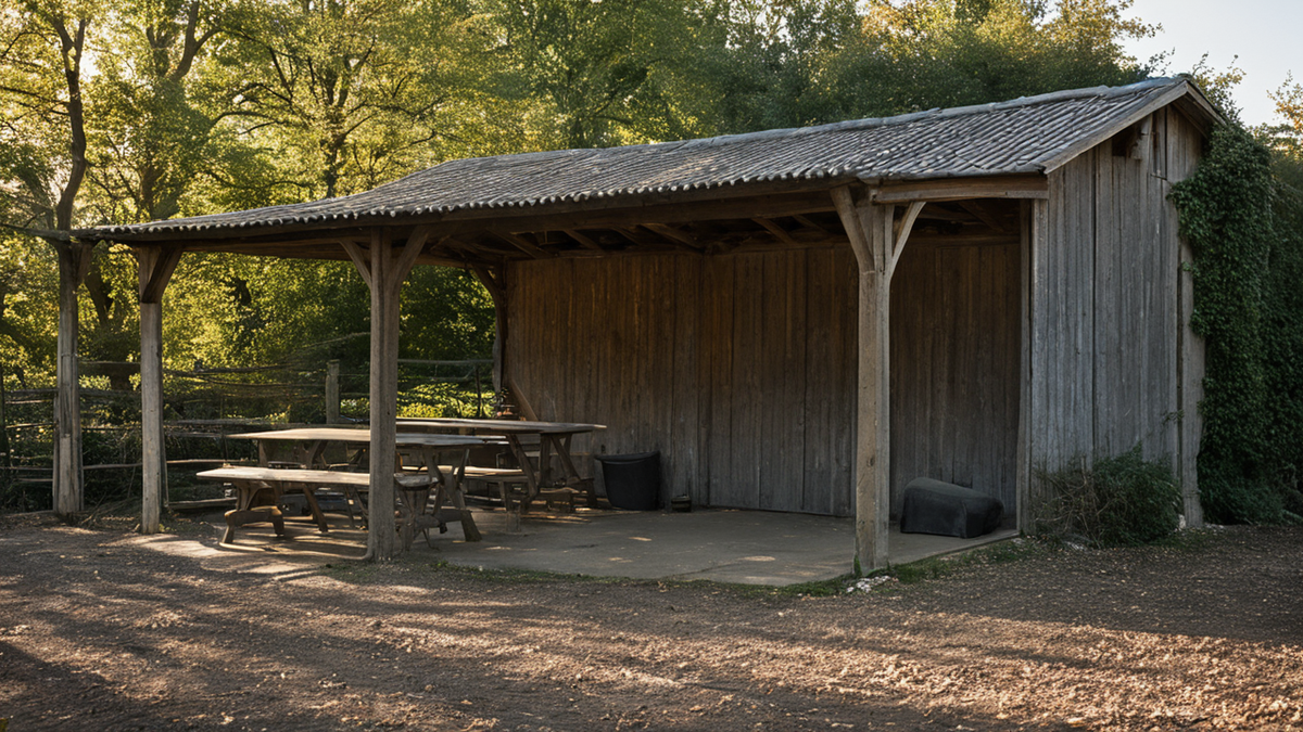 Un petit commerce rural en activité régulière grâce à une alimentation électrique stable.