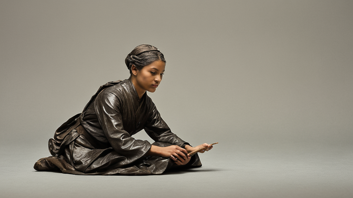 Petite jauge assise lors d’une lecture ou d’une écoute culturelle en soirée.
