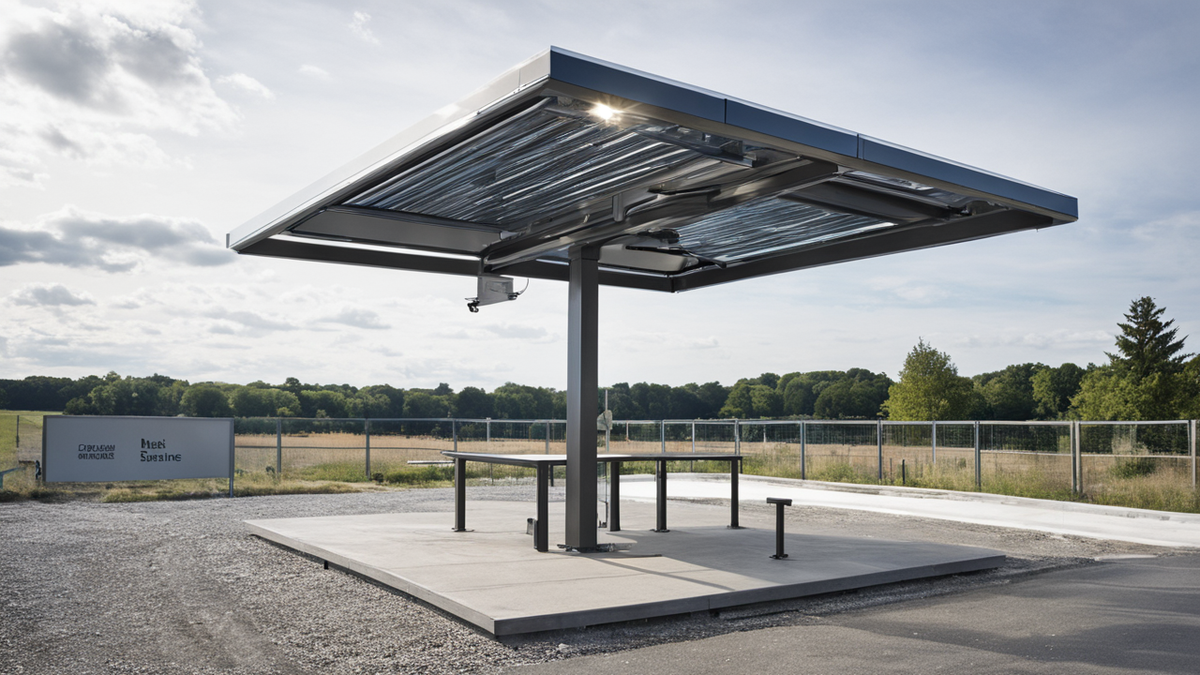 Kiosque de recharge utilisé pour des téléphones dans une zone de services communautaires