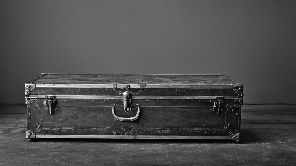 Coulisses de théâtre avec marionnettes et décor préparé.