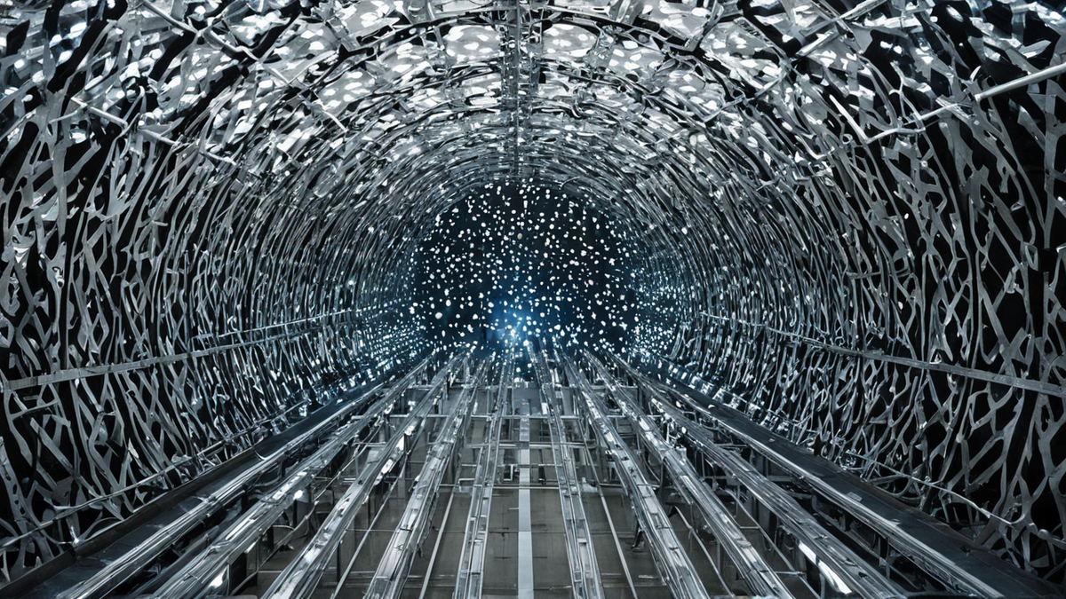 Un site de recherche ou de technologie avec bâtiments modernes et équipements visibles.