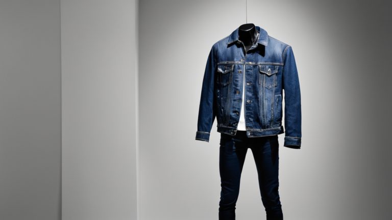 Un portant de vêtements inspirés des années 90 dans une réserve de musée.