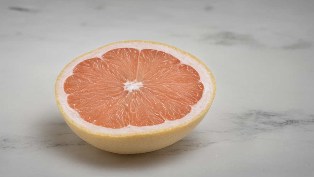 Des soins sobres posés sur un comptoir à l'allure clinique et rassurante.