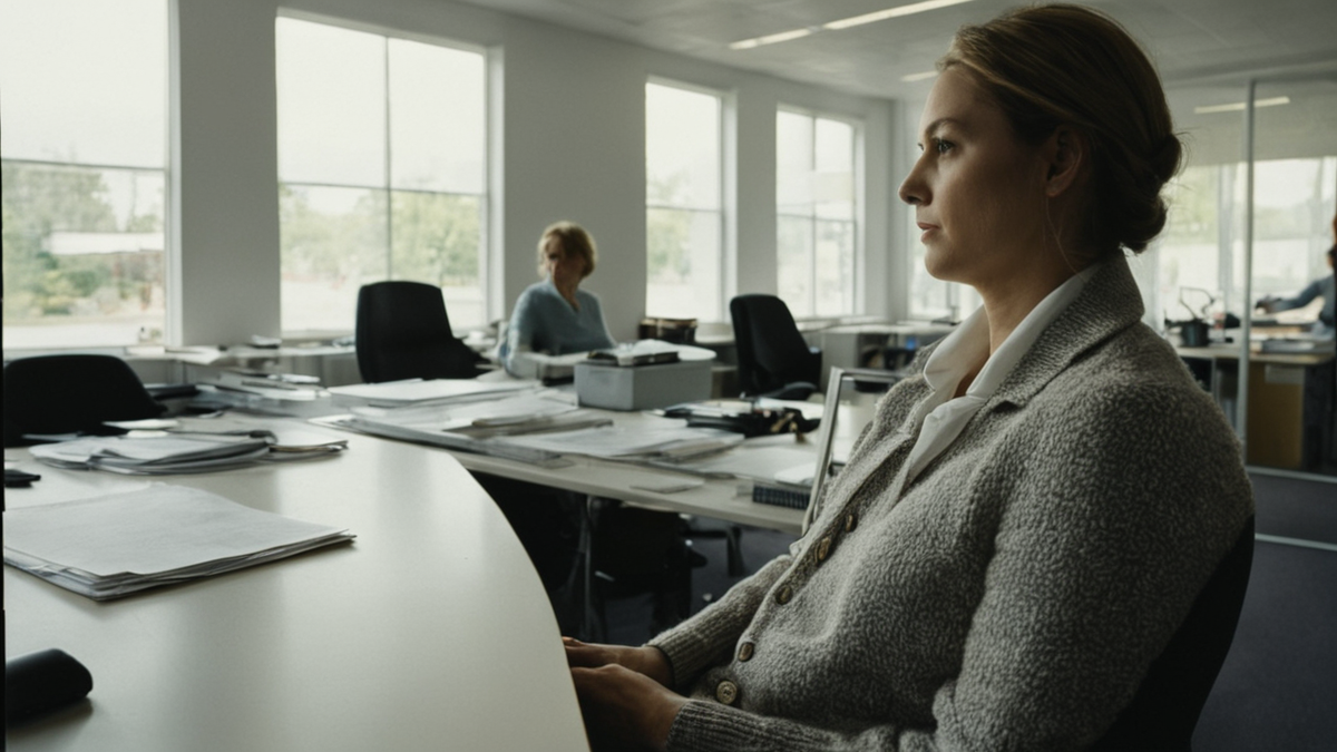 Un bureau partagé entre documents de travail et accessoires de bébé illustre la cohabitation des deux mondes.