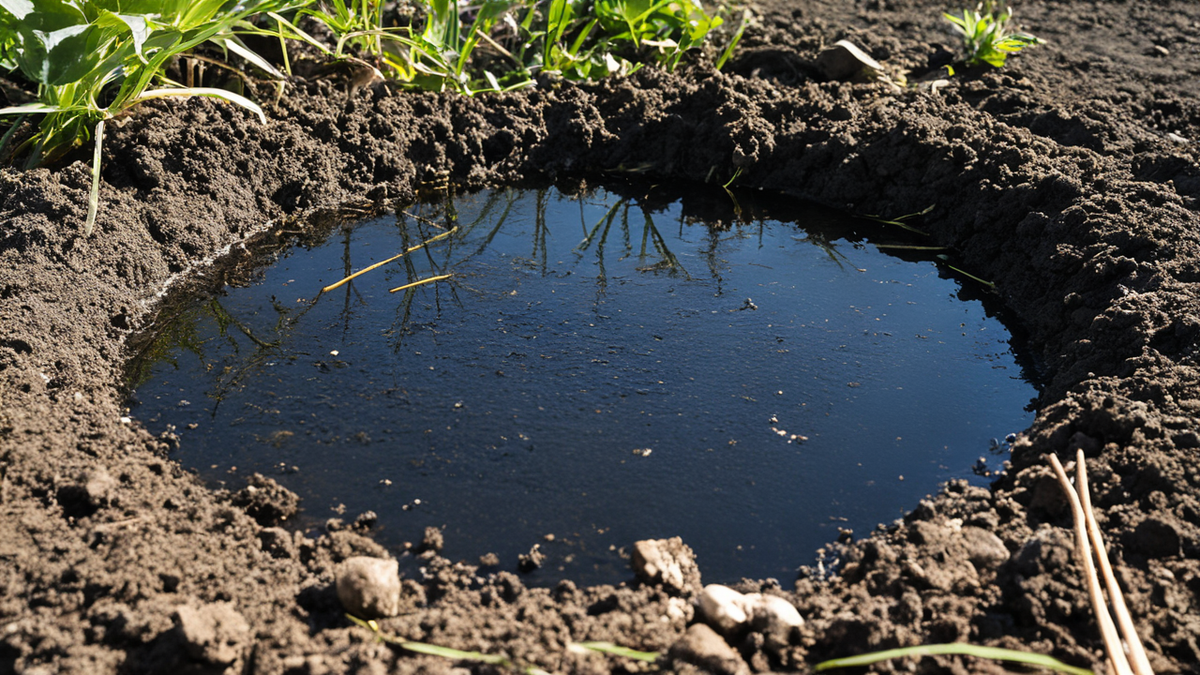 Parcelle expérimentale de riz avec sol humide enrichi au biochar et faible lame d’eau