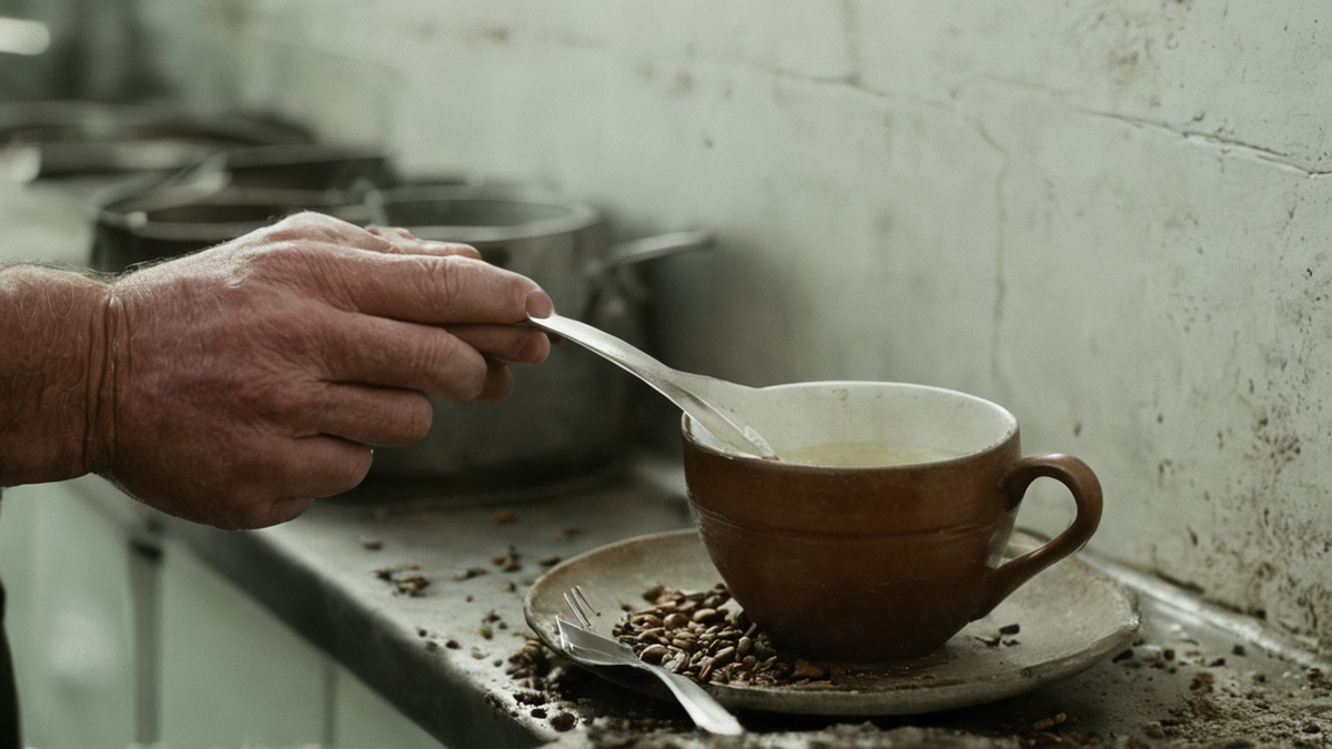 Une tasse se remplit sous une machine à café domestique.