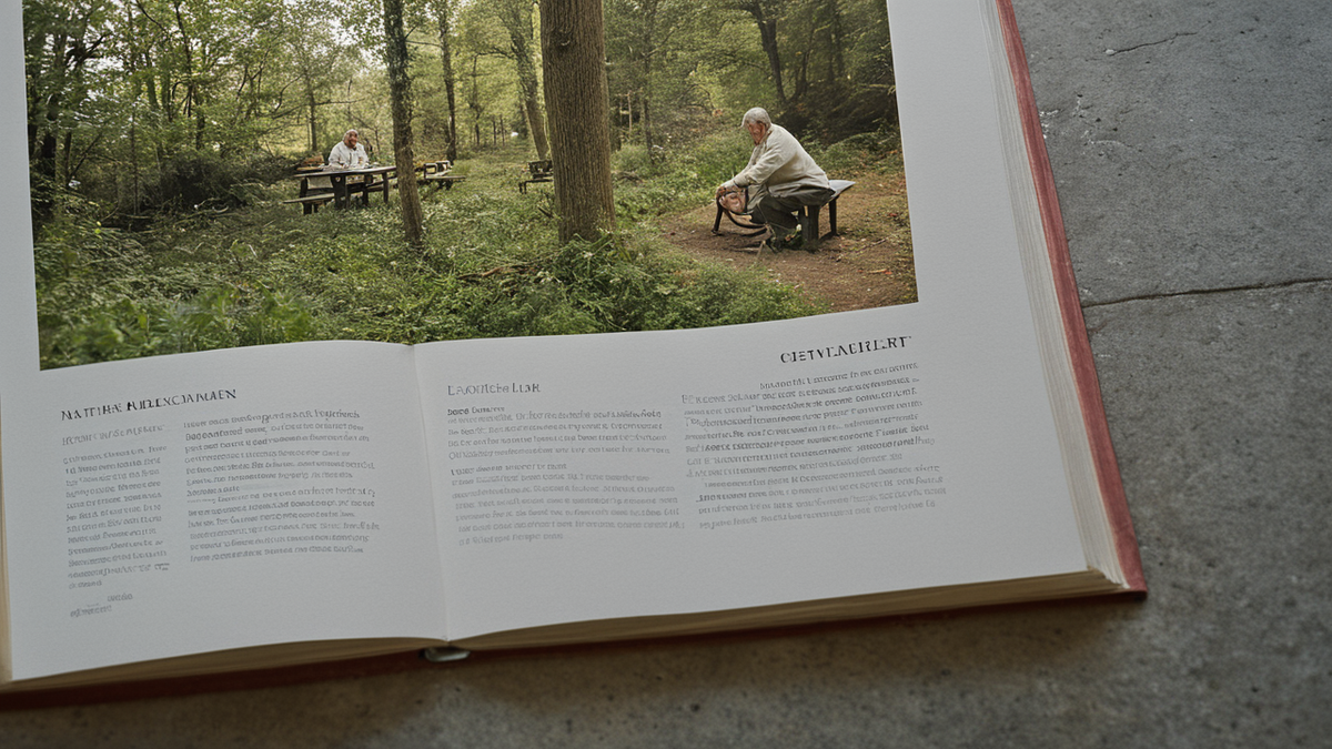 Un menu posé sur une table de café.