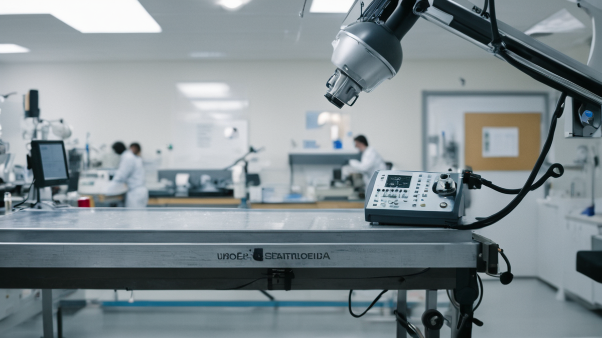 Téléphone et dossier médical dans une salle d'attente sobre.