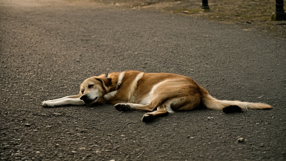 Panier de chien et coin nuit domestique suggérant une agitation nocturne