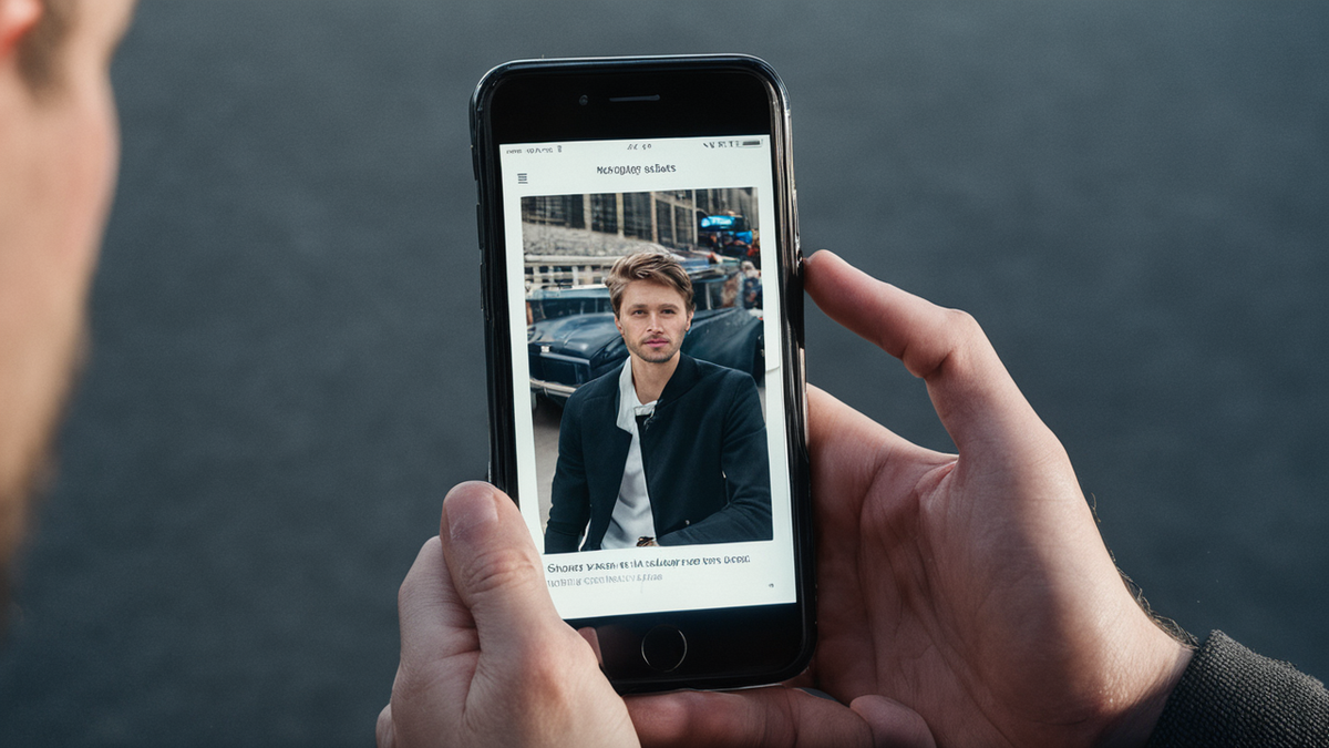 Personne regardant une vidéo sur smartphone