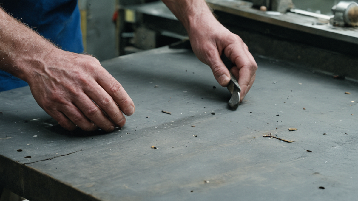 Un emballage alimentaire avec un repère environnemental flou est tenu au-dessus d'une table de courses.