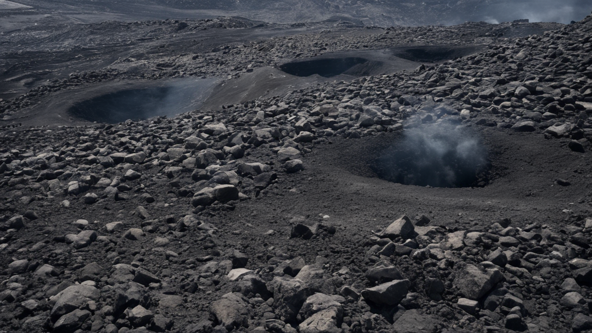 Capteurs de surveillance volcanique installés sur une pente de l'Etna