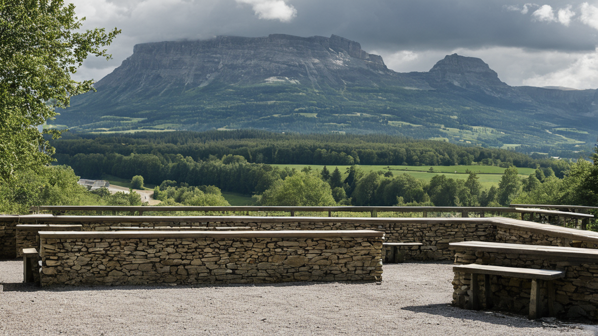 Terrasse trackside avec fauteuils et piste visible derrière une baie vitrée.