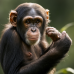 Grands singes rire visage miroir featured