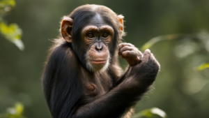 Grands singes rire visage miroir featured