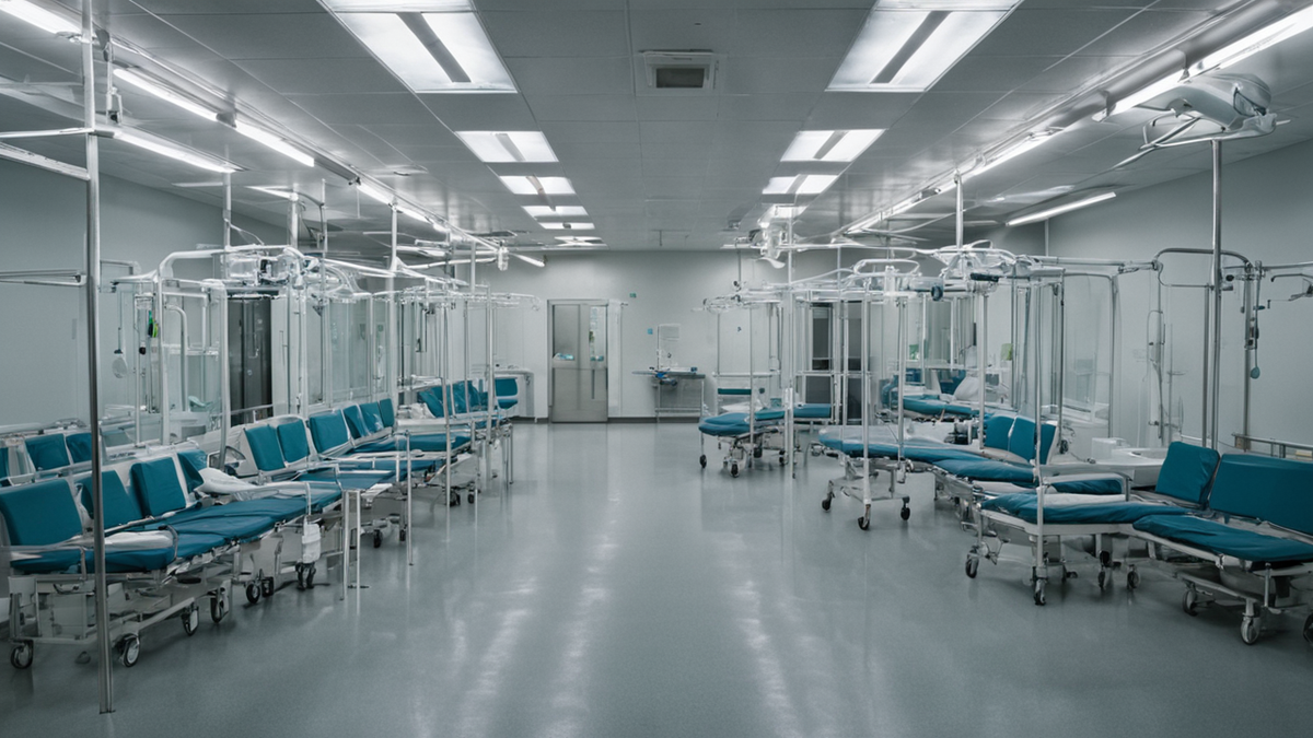 Fauteuil de perfusion vide dans une salle d’oncologie