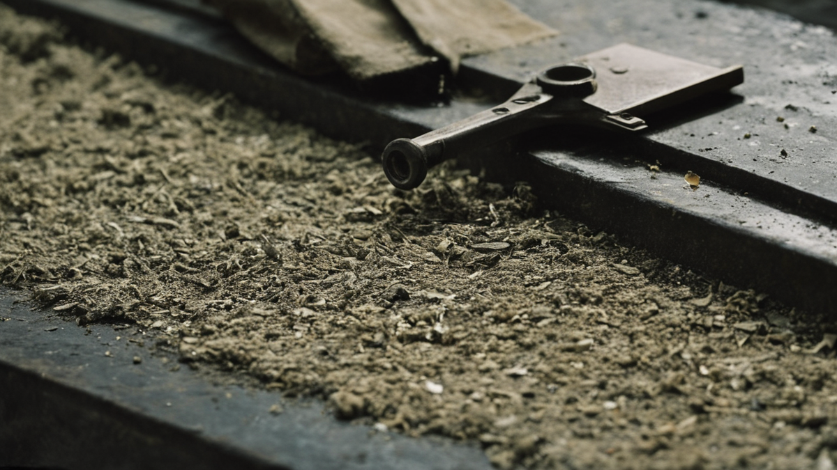 Surface plastique fissurée