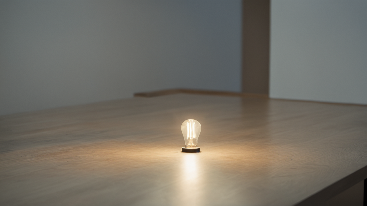 Une silhouette lit sur un canapé éclairé par une lampe en soirée.