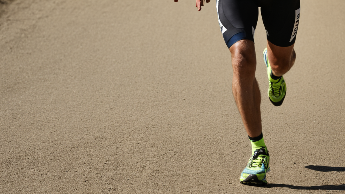 Un dispositif de marathon sur route avec barrières et poste de ravitaillement avant la course.
