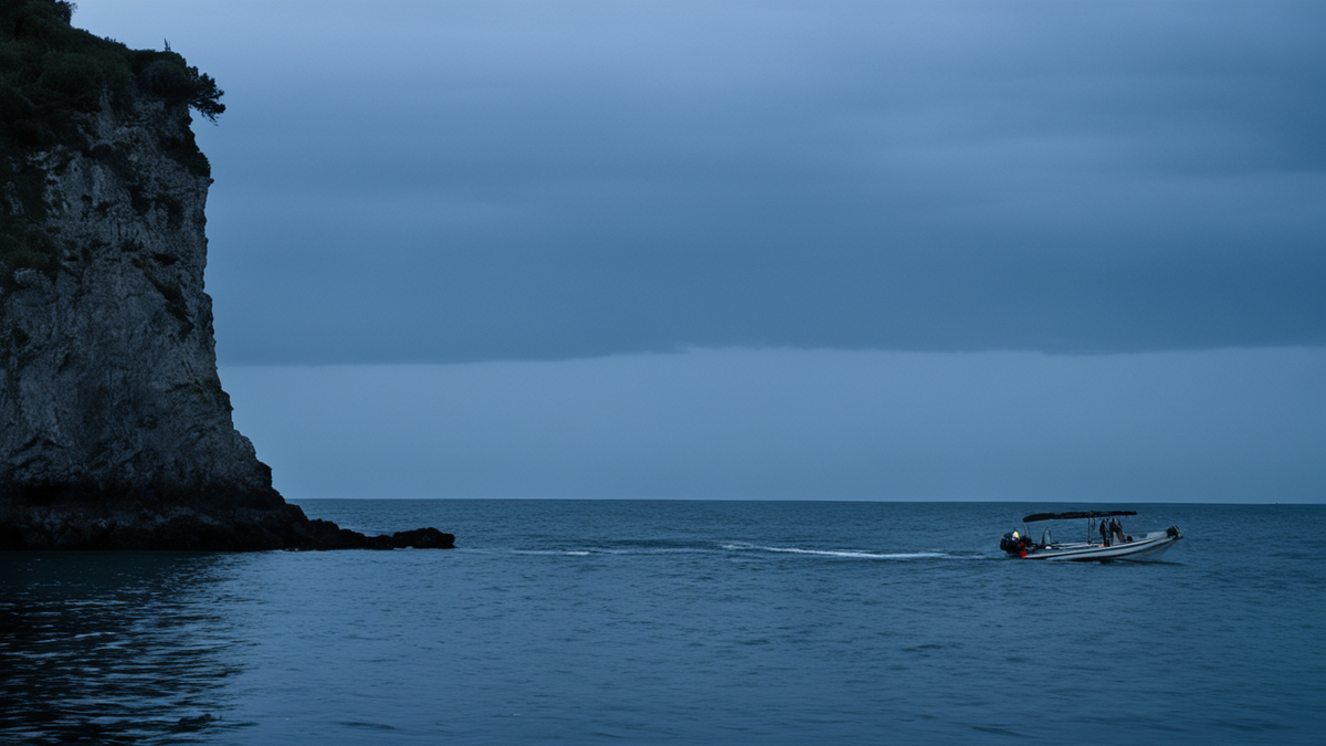 Vers polychètes nageant en pleine eau dans une scène nocturne sobre.