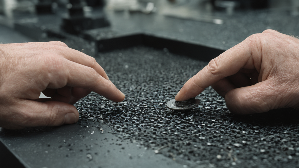 Un bureau calme avec ordinateur et objets connectés après une journée de travail.