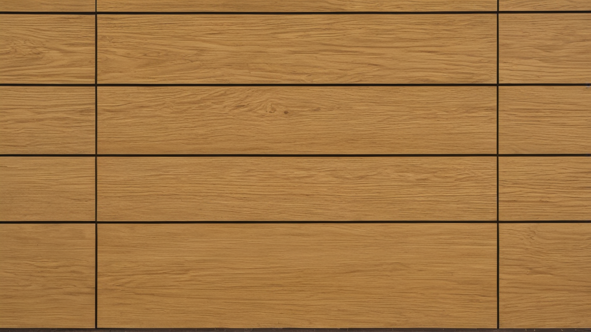 Des panneaux acoustiques en bois dans une salle de concert vide.