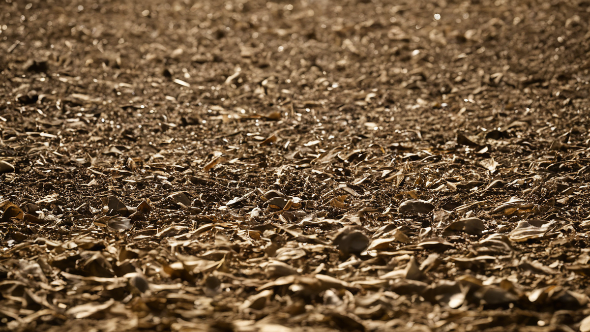 Une parcelle d’essai de pommes de terre après la pluie.