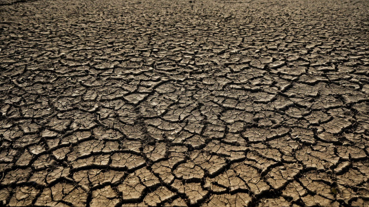 Un paysage ancien riche en végétation basse et troncs primitifs dans une reconstitution carbonifère.