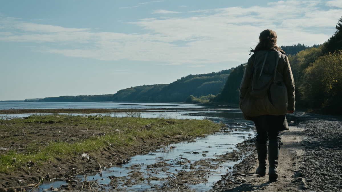 Grand corridor naturel encore continu le long d’un fleuve.