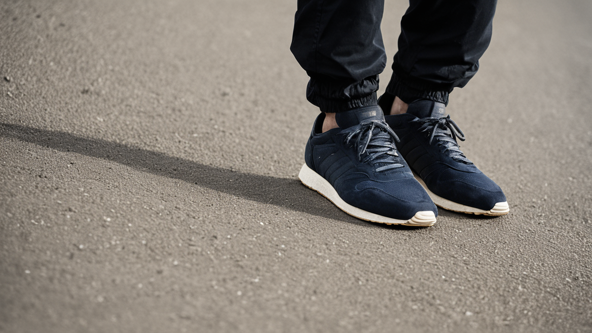 Un bracelet d’activité posé près de chaussures et d’une marche d’escalier.