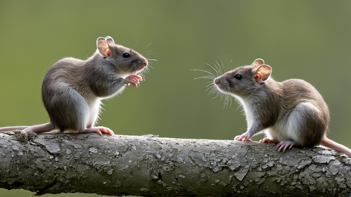 Deux rats-taupes nus dans une chambre souterraine.