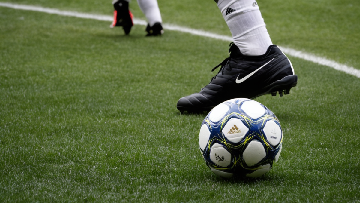 Bord de terrain vide après un match de football nocturne