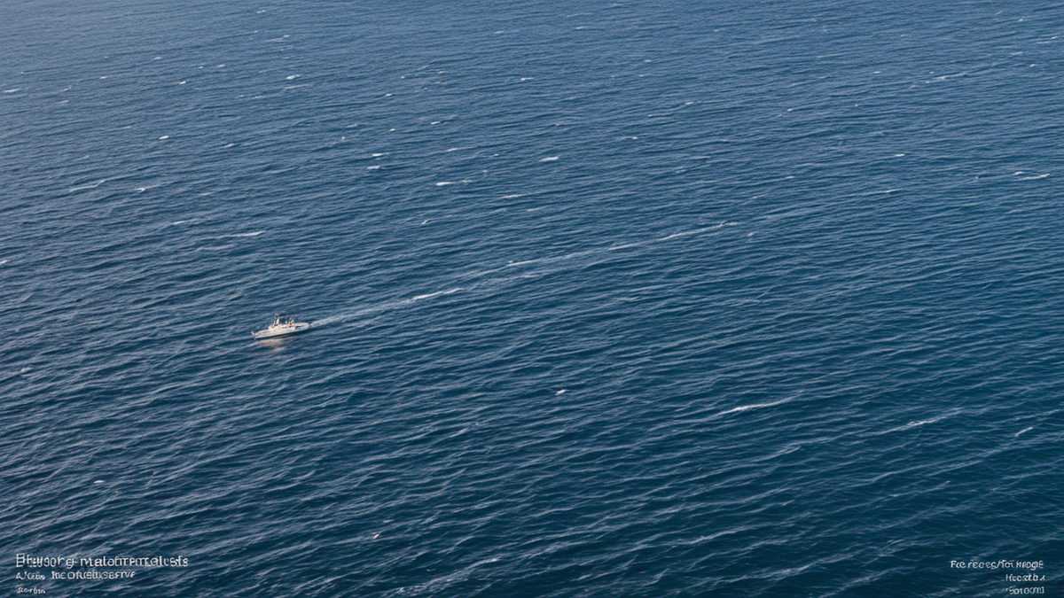Balise de suivi marin posée près d’un écran flouté montrant une carte thermique océanique.