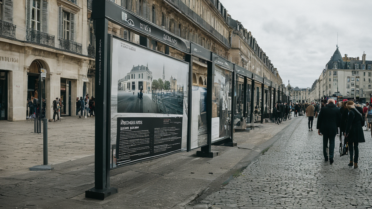 Des visiteurs rejoignent un site d’événement au bord de l’eau