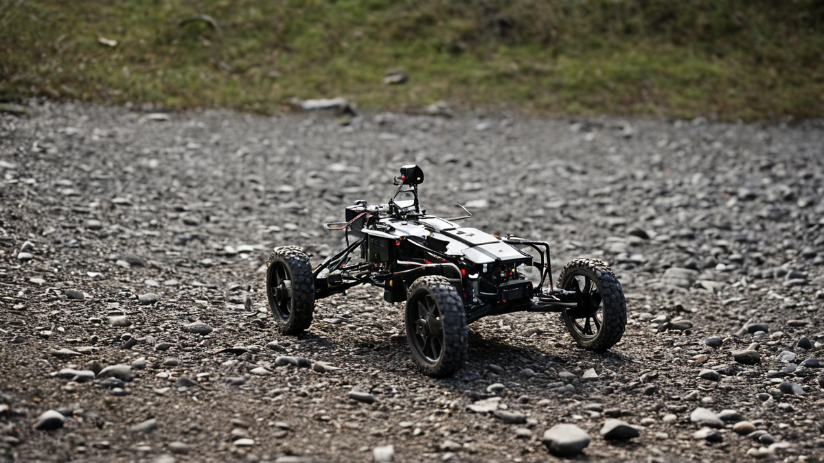 Le robot analyse plusieurs roches dans un environnement martien simulé.