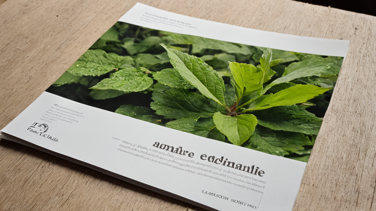 Une table de travail rassemble des photos de nature floues et un ordinateur à écran sombre.