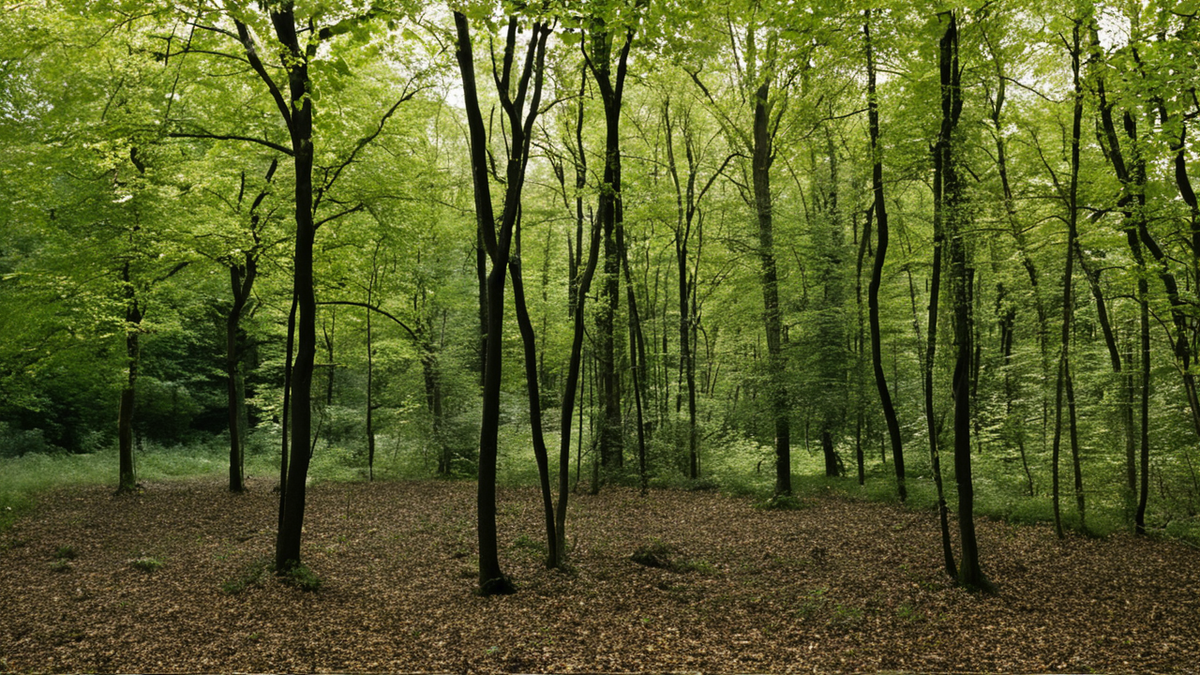 Des participants se tiennent calmement dans un parc avant un cri collectif.