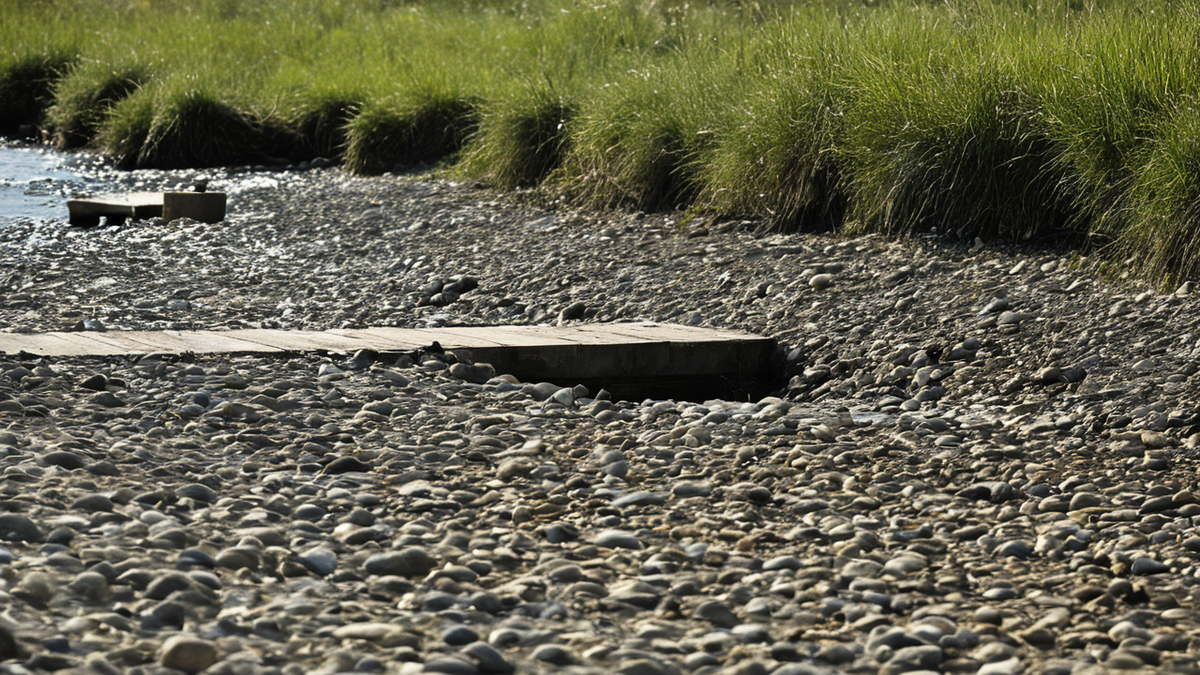 Point d'eau simple dans une zone côtière utilisé au quotidien