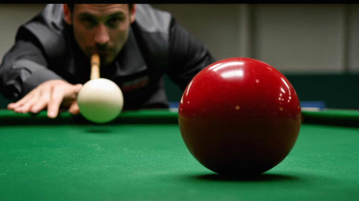 Une mallette de queue et un espace de tournoi discret dans une salle de snooker.