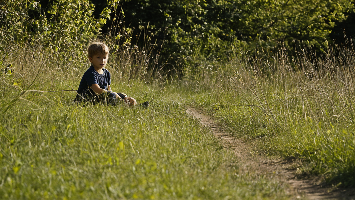 Un coin repas familial calme après le dîner avec une chaise d’enfant et quelques objets du quotidien.