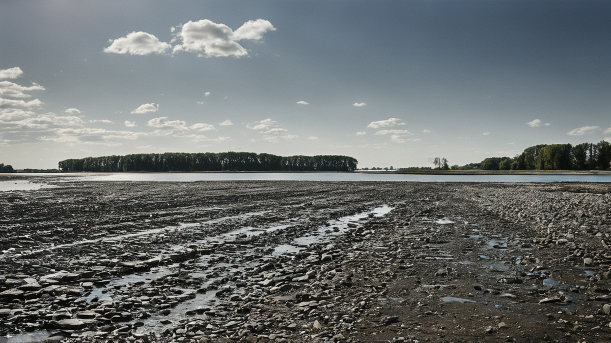 Un capteur d’air au bord d’une zone affectée par les eaux usées